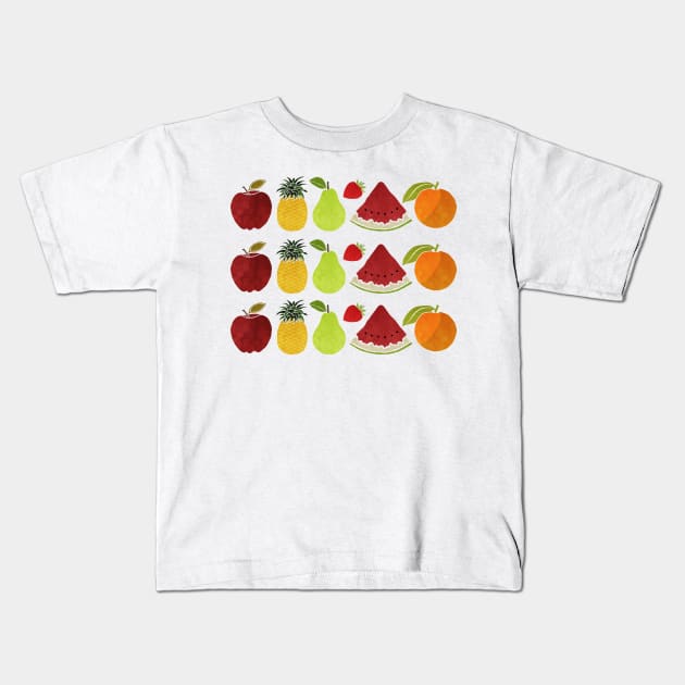 Summer Fruit Kids T-Shirt by albdesigns